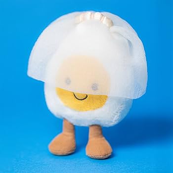 ジェリーキャットのアミューズバルシリーズ 花婿さんのボイルドエッグ Amazon.com: Jellycat Amuseables Boiled Egg Bride Stuffed Toy